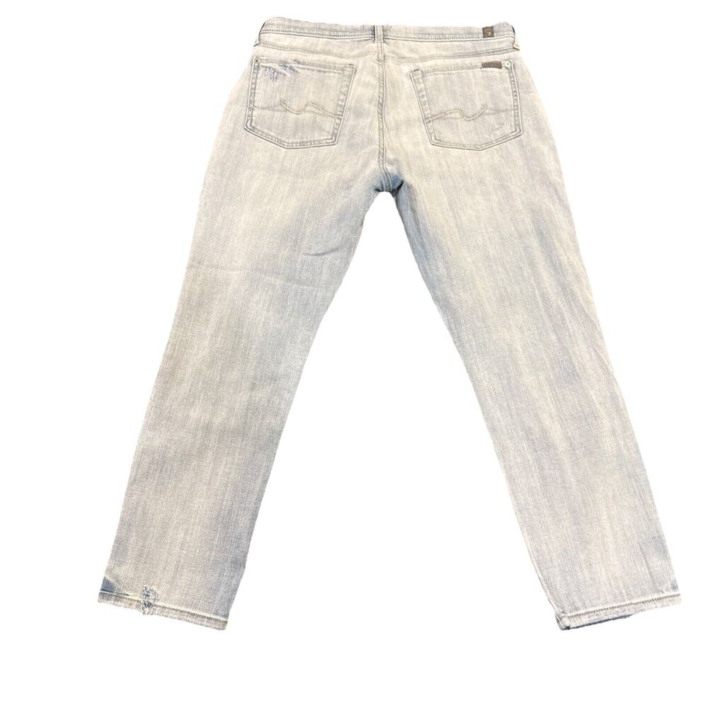 7 For All Mankind Jeans Women 31 Denim Josefina Button Fly Stretch Distressed - Picture 11 of 15
